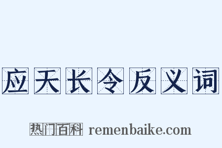 应天长令反义词是什么意思的图片